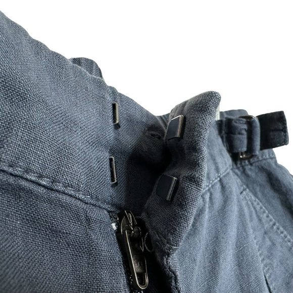 Athleta Womens Voyager Linen Shorts 8 Granite Blue Lightweight Adjustable Waist - Picture 8 of 12